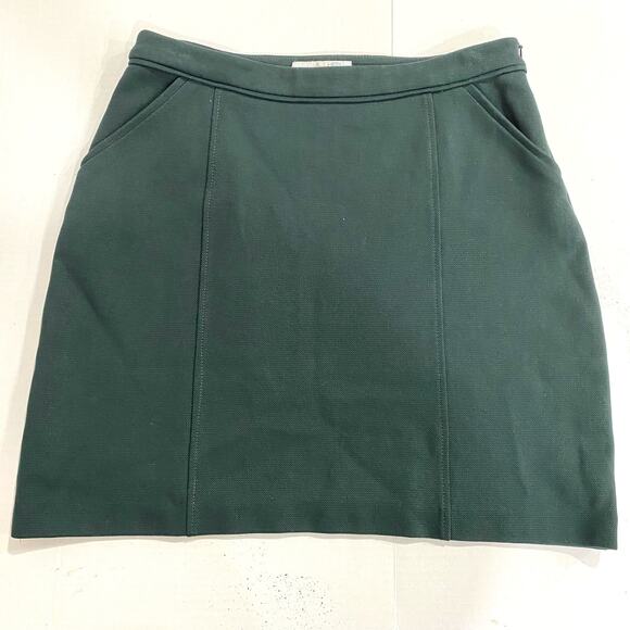 BODEN Hunter Green A-Line Skirt SIZE 8R Knee Length with Pockets - Picture 2 of 8